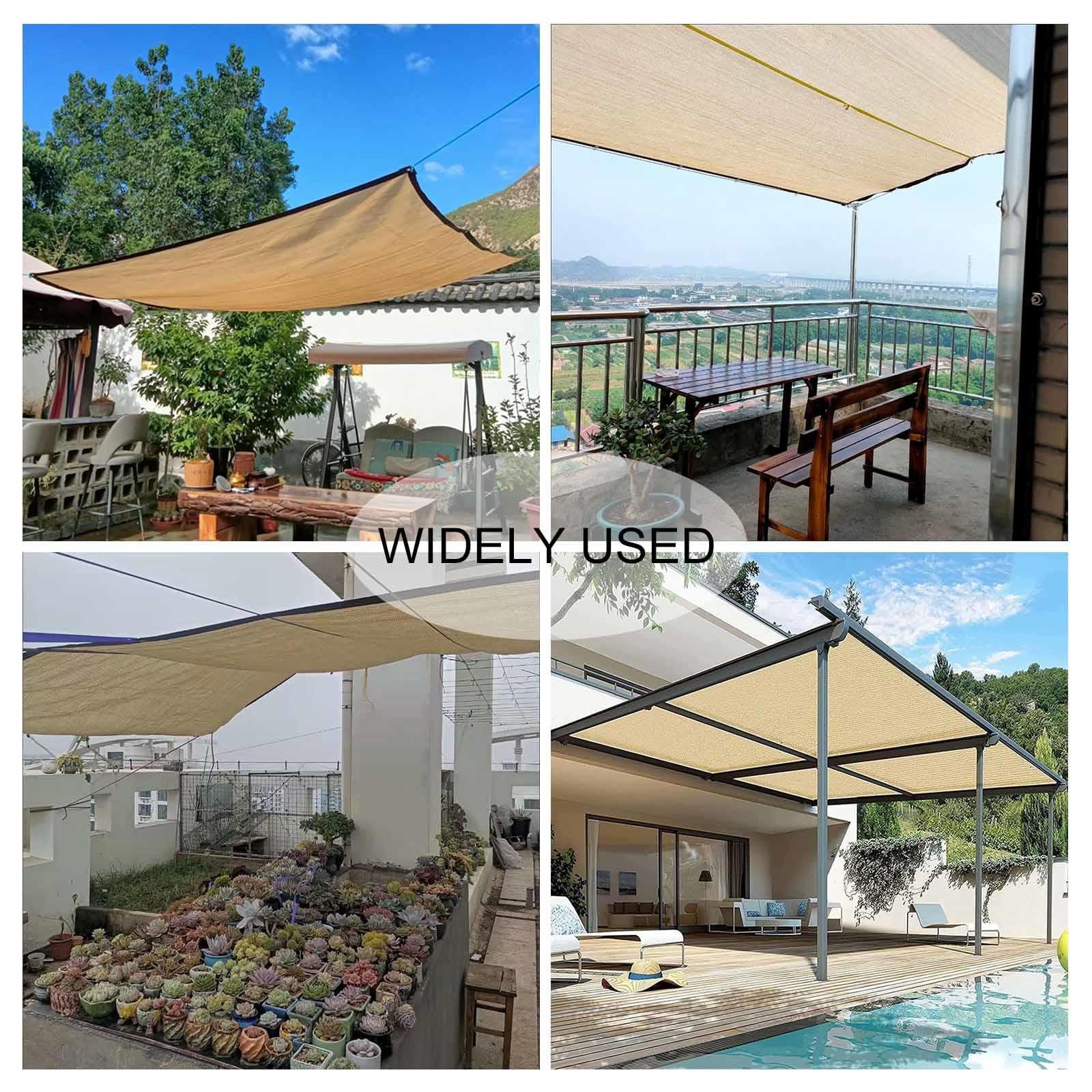 Tela De Sombra para Plantas,Vela De Sombra Rectangular,Malla De Sombra 90% Beige,Red De Sombra con Ojales,Lona De Malla Sombreadora para Jardín Invernadero Pérgola Coche,Beige-3×9m(9.8 * 29.5ft)