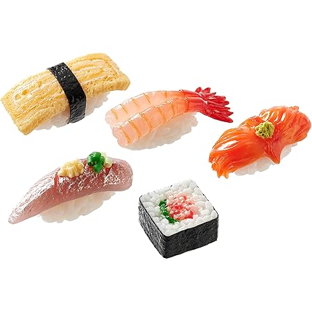 Amazon Co Jp 寿司キーリング 5個パックb 食品サンプル お寿司 本物そっくり プレゼント カバン 鍵 ポーチ おもちゃ おもちゃ