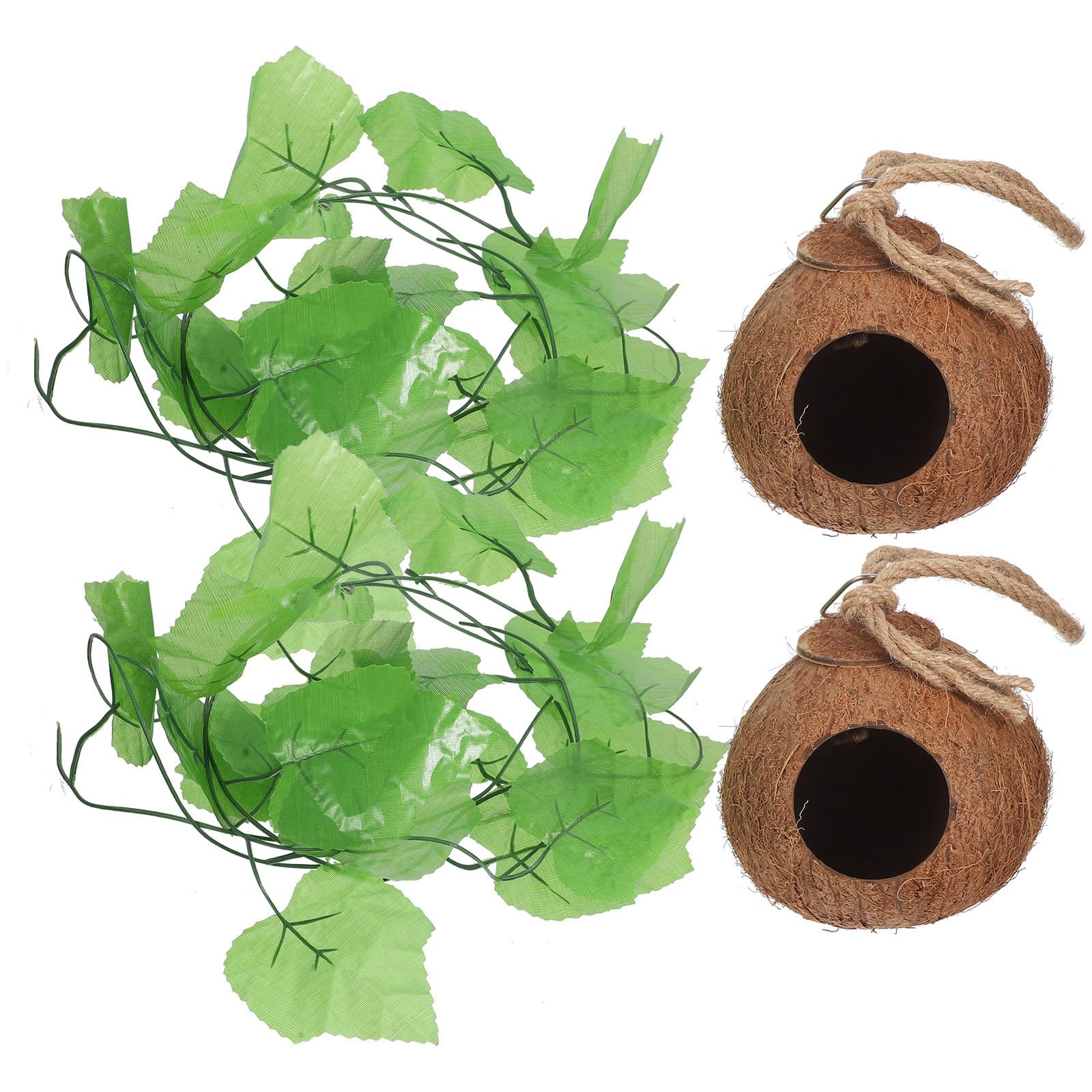 Nid pour petits animaux en noix marron : un habitat solide et confortable pour vos reptiles