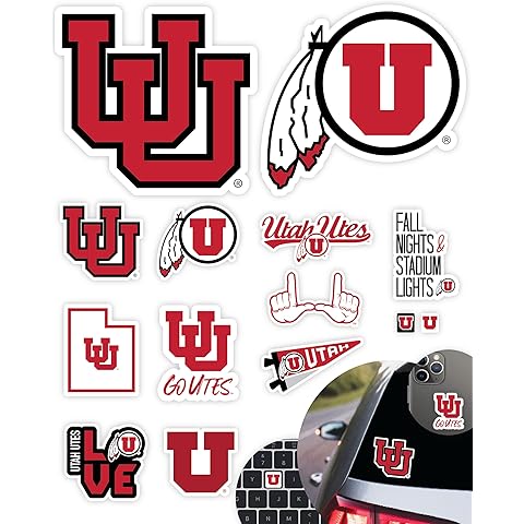 Utah Utes Stickers for Gift, Car, Water Bottle, Laptop, and Phone for UofU Football...