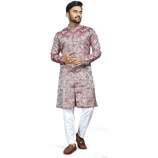 Mens Ethnic Wear Red Sherwani Set