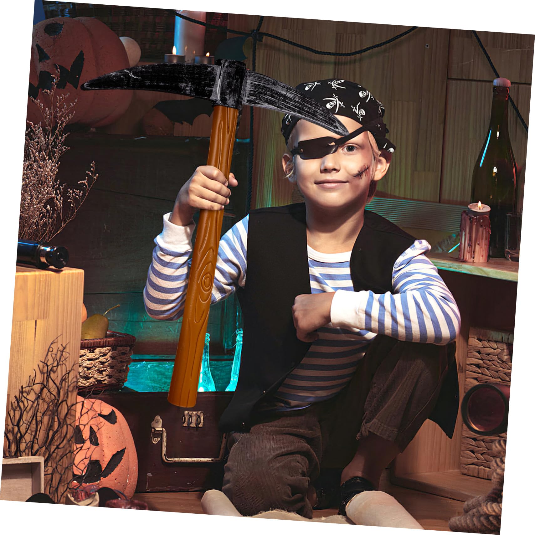 TOYANDONA Set da 3 Picconi Finti in Plastica e Spugna Khaki per Spettacoli Teatrali e Decorazione Casa, Design Creativo e Pratico per Feste di Compleanno