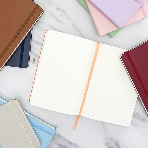 Miniatura 6 de PAPERAGE - Paquete de 3 cuadernos de líneas, azul marino, tapa dura, tamaño mediano 5.7x8 pulgadas, papel 100 gsm de grosor, para oficina, hogar,