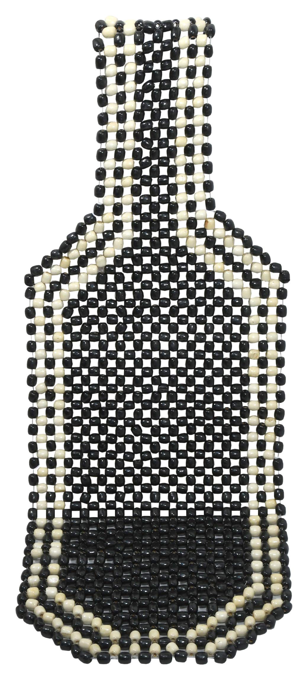 Compass Funda de asiento con bolas de madera (127 x 38 cm), color negro