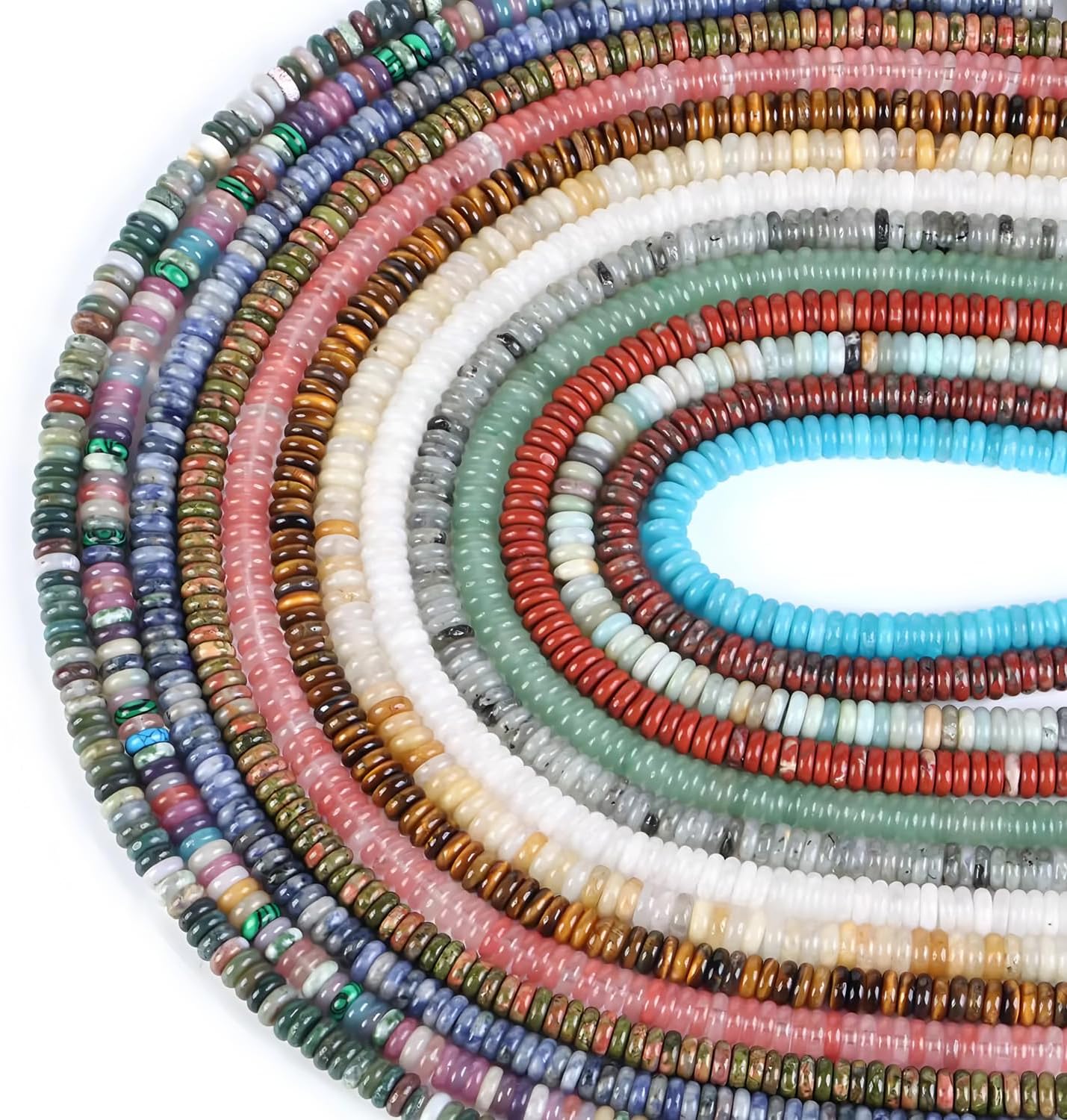 HAAMIIQII 2x6mm Natural Black Obsidian Rondelle Beads for Jewelry Making, 150pcs Loose Semi Precious Gemstone Abacus Disk Stone Spacer Beads for Crafts Bracelets 15 Inch - Image 7