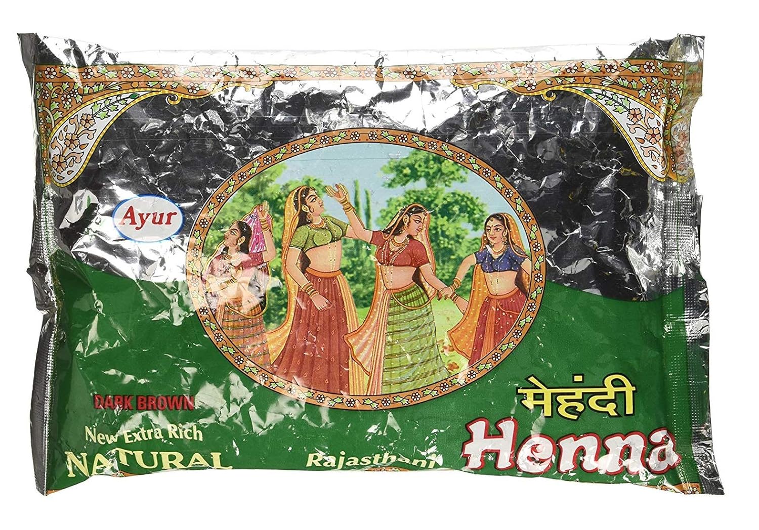 Buy Ayur Herbal Rajasthani Henna Mehndi Powder (Dark Brown) (Pack Of 1
