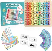 MXTIMWAN Multiplication Table, Wooden Game Wooden Multiplication Tables for Children, Multiplication Learning Multiplication Learning for Children Over 3 Years Old