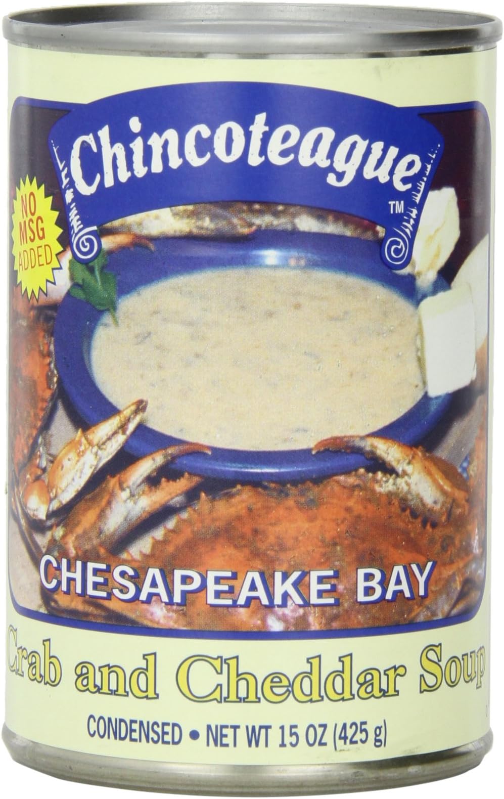Chincoteague Seafood Crab and Cheddar Soup, 15-Ounce Cans (Pack of 12)