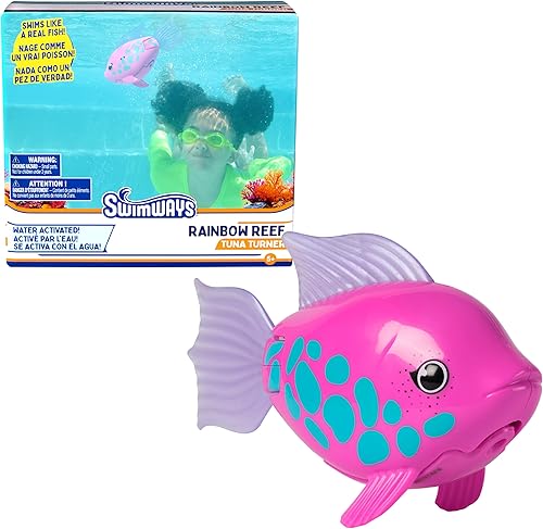 SwimWays Juguete de peces de arrecife arcoíris, accesorios de natación para niños y juguetes acuáticos, juguetes para aprender a nadar en la piscina
