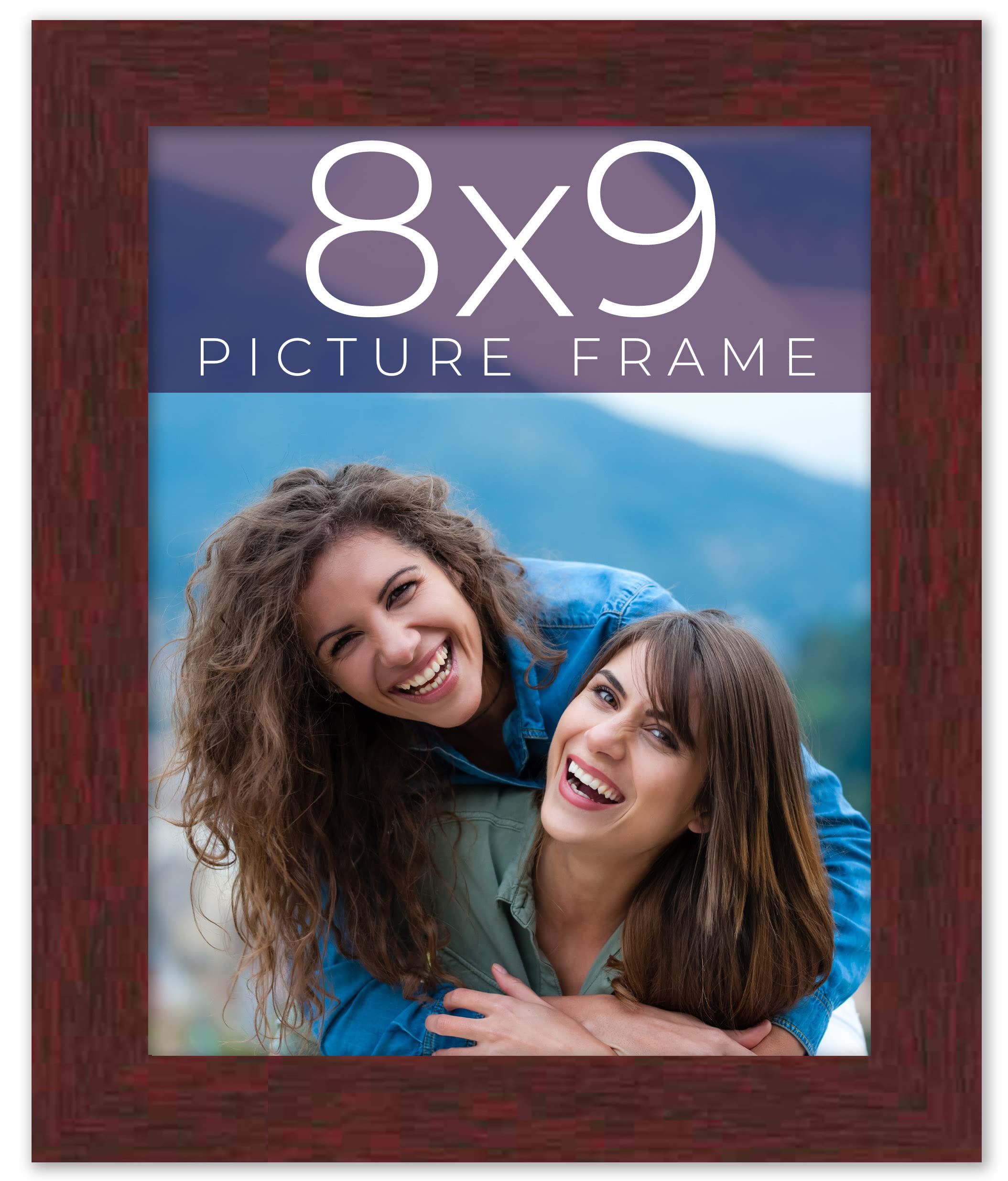 Amazon.com - 8x9 Frame Brown Solid Wood Picture Frame Width 0.75