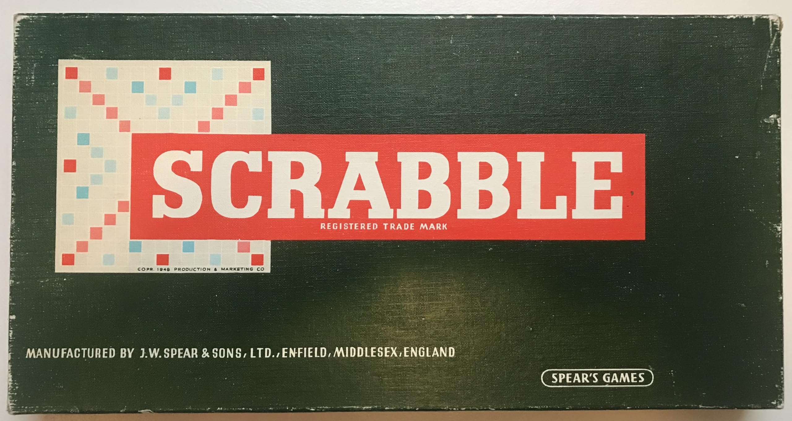 Spear's Games Scrabble - Vintage Board Game From 1950's