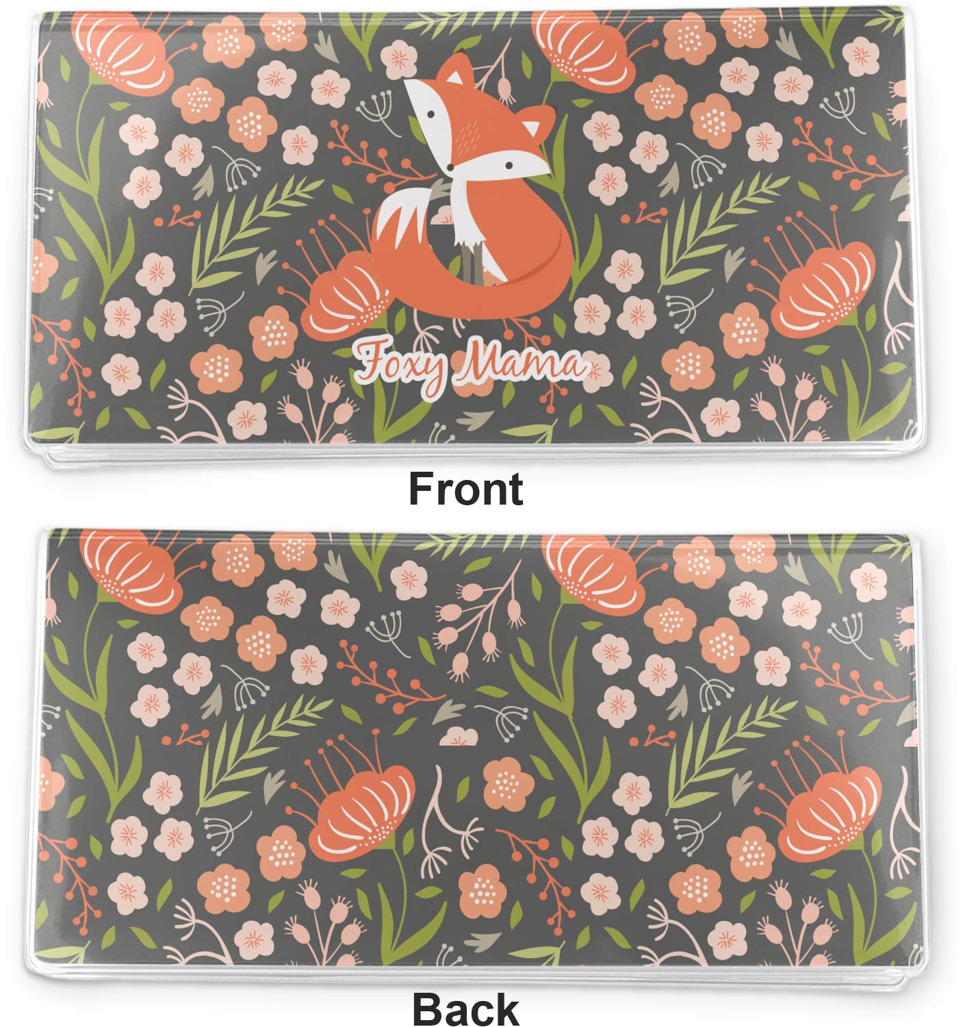 YouCustomizeIt Personalized Foxy Mama Vinyl Checkbook Cover