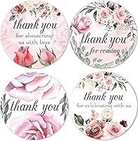Vista 10 de Calcomanías de agradecimiento para baby shower, juego de 80 calcomanías de agradecimiento por venir, calcomanías preimpresas para despedida