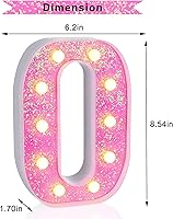 Vista 137 de Foaky LED Letter Lights Sign Marquee Light Up Letters Sign for Night Light Wedding/Birthday Party Battery Powered Christmas Lamp Home Bar
