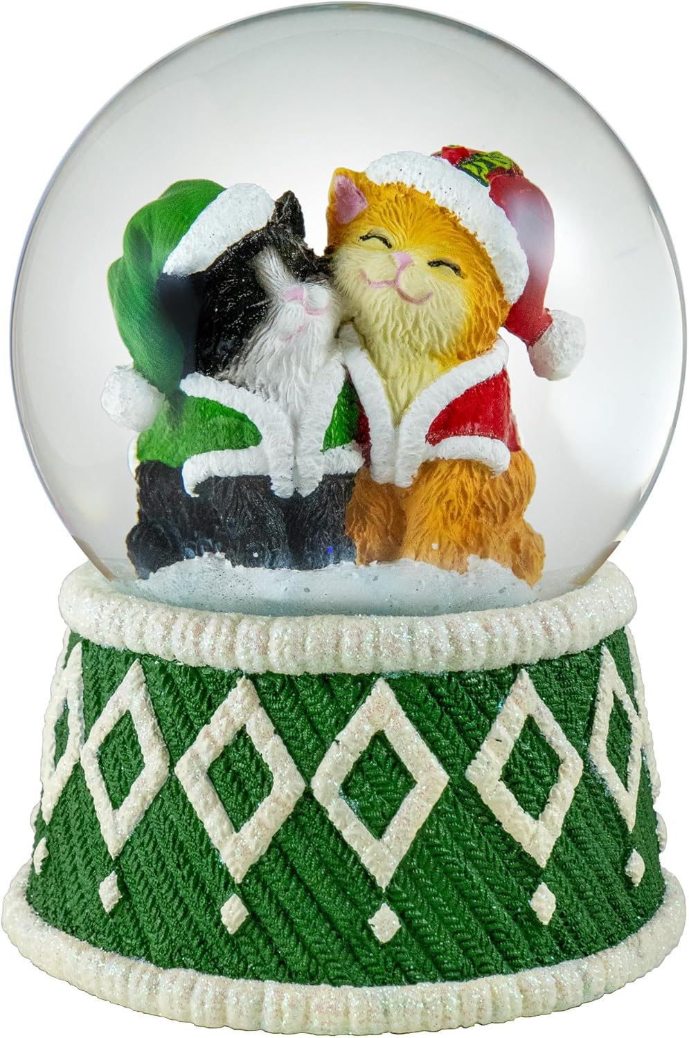 Cute Cuddly Cats Holiday Snow Globe by The San Francisco Music Box