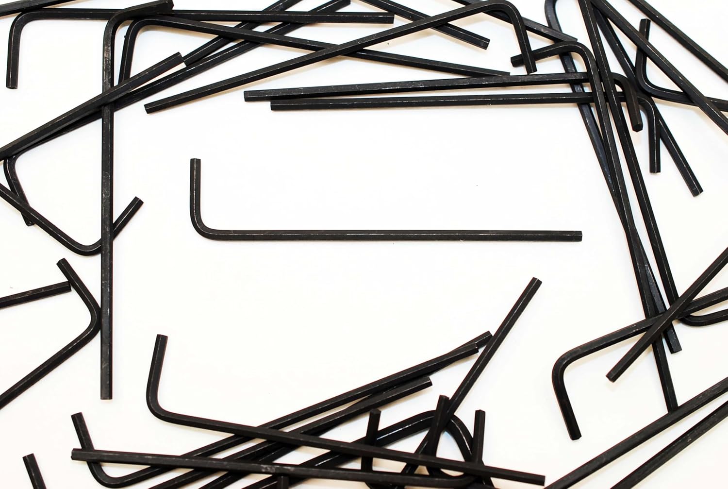 (200) Long Arm 3/32 x 3-3/8 Hex Key SAE Inch Allen Wrench Alloy Steel Black 3/32