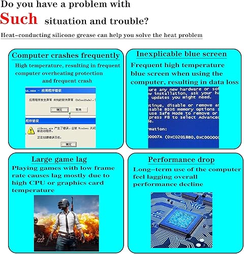 Miniatura 6 de Pasta térmica plateada de 1.76 oz, grasa compuesta conductora térmica, kit de pasta térmica, pasta térmica de rendimiento premium para todos los