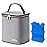 BABEYER Breast Milk Cooler Bag with Ice Pack Fits 4 Baby Bottles Up to 9 Ounce, Baby Bottle Bag for Nursing Mom Daycare, Grey
