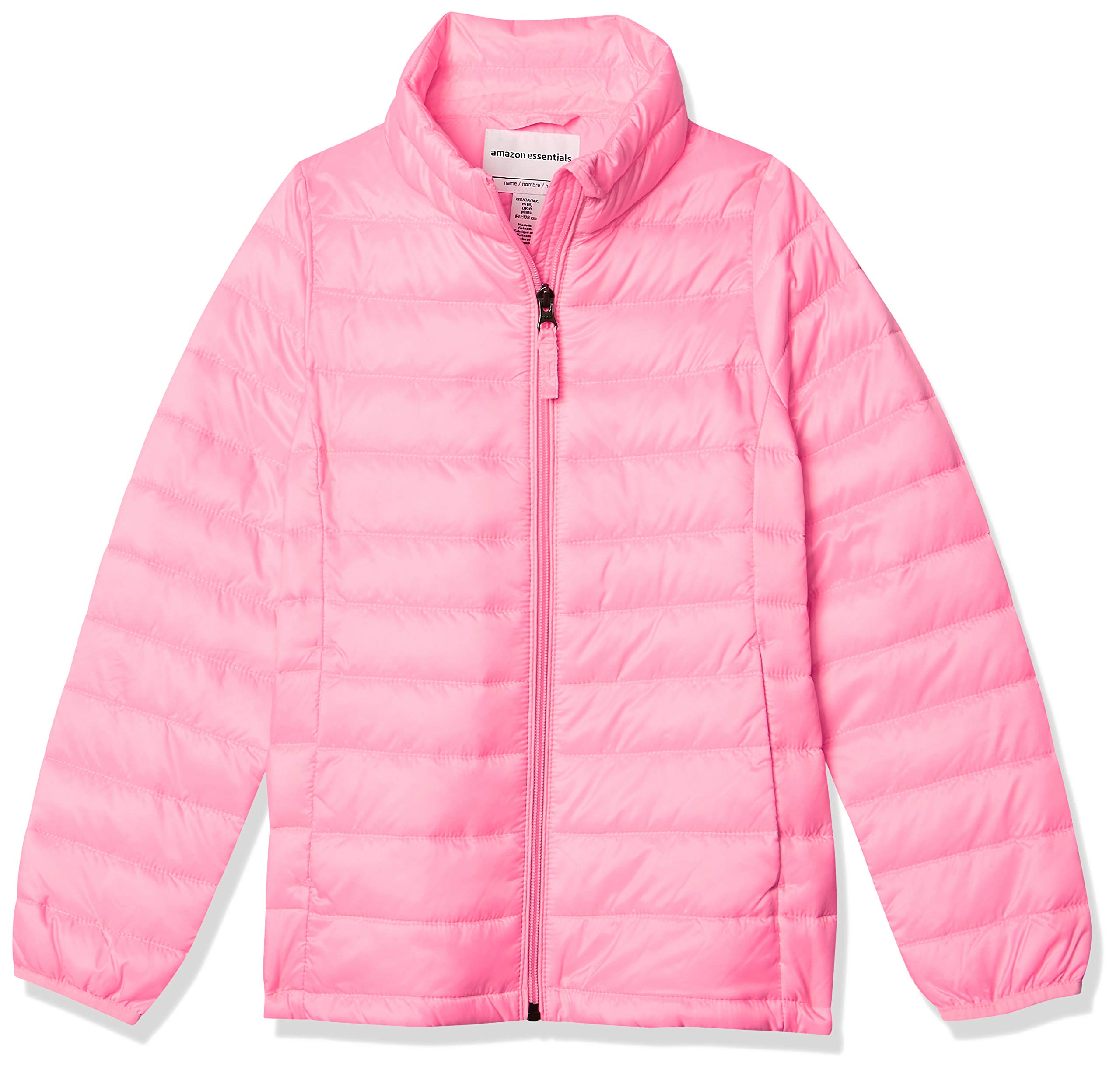 Amazon Essentials girls Lightweight Water-Resistant Packable Mock Puffer Jacket