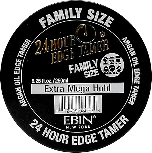EBIN NEW YORK - 24 Hour Edge Tamer Extra Mega Hold, 8.25 onzas por EBIN NEW YORK - Resistente a la humedad, sujeción de larga duración, sin escamas