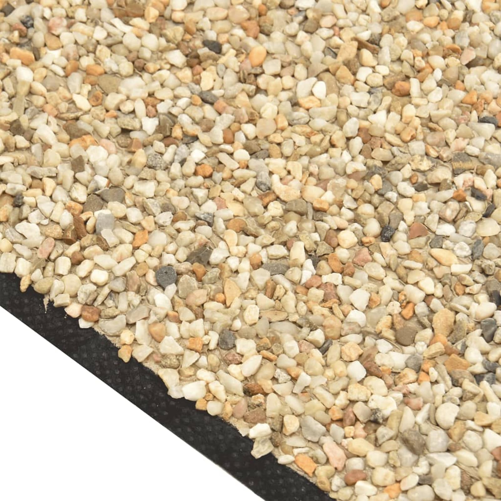Pellicola in pietra naturale sabbia 800 x 40 cm – pellicola per ghiaia per ruscelli e copertura per laghetti, in tessuto non tessuto PP con adesivo impermeabile, durevole e naturale