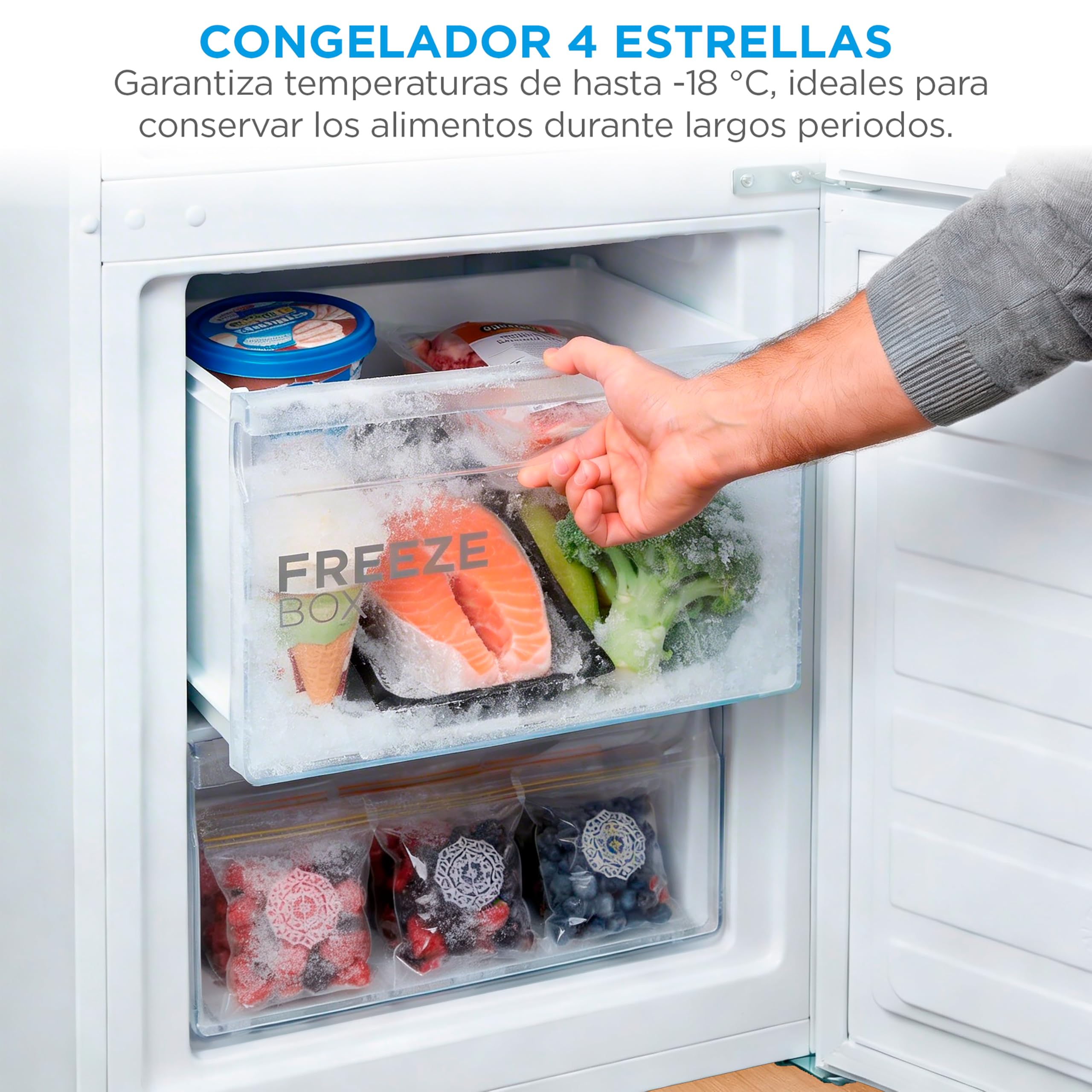 Midea Frigorifico Combi Blanco de 262 L | 55 cm x 177 cm | Nevera Combi con Congelador de 65L y Tecnología Low Frost - Refrigerador Independiente de Bajo Consumo, Puertas Reversibles, Silencioso 39 dB