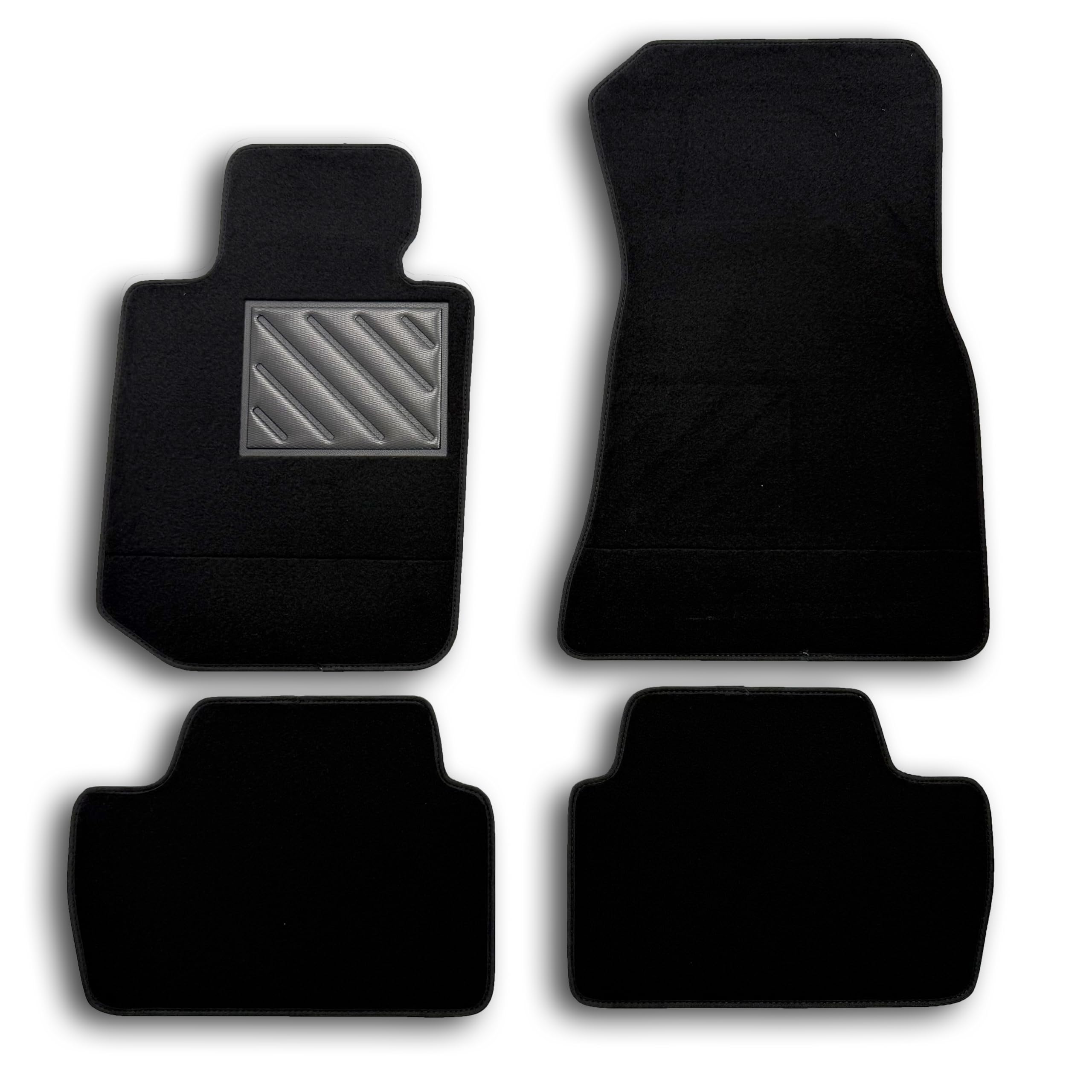 Tappetini per BMW Serie 3 G20 (Berlina) / G21 (Touring) dal 2020- Su misura, antiscivolo, battitacco in gomma rinforzata, velcro di fissaggio