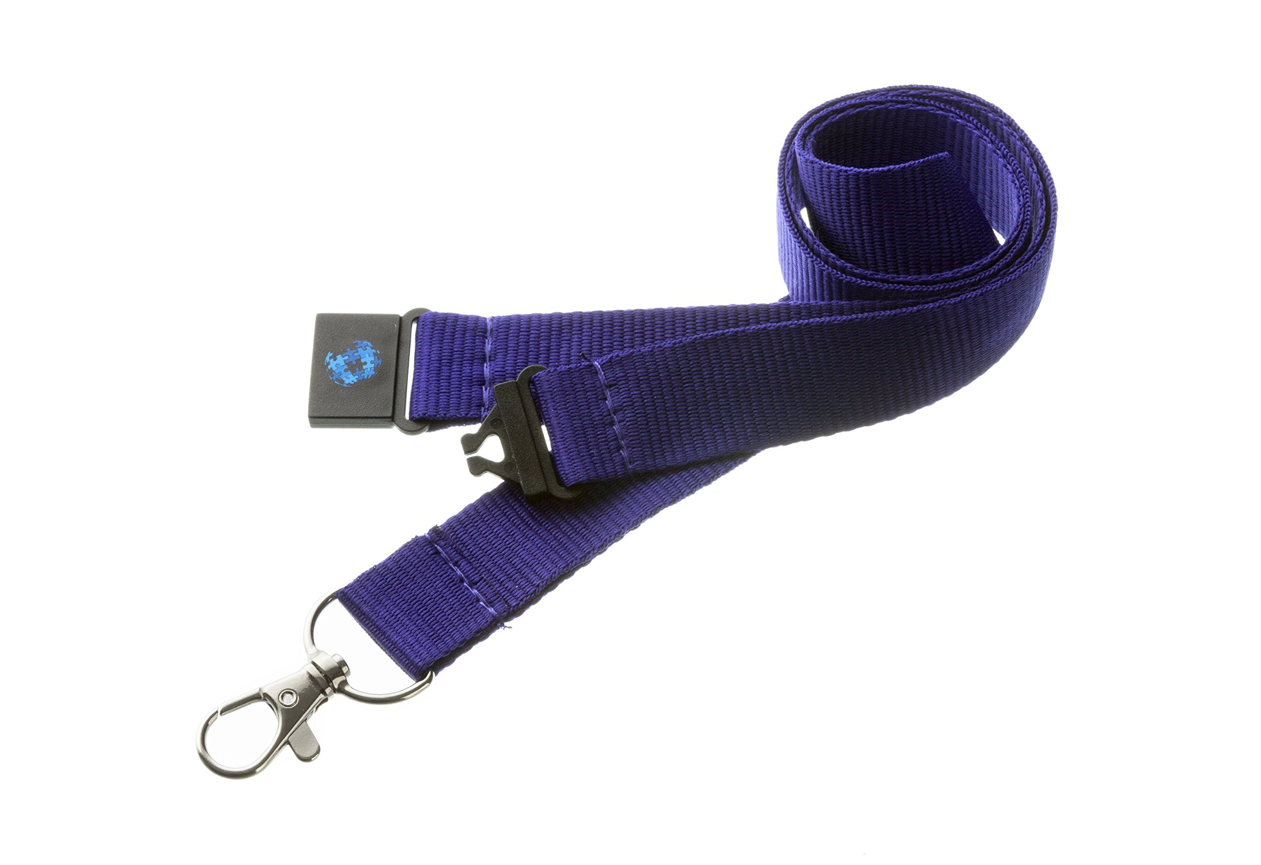 Pac Supplies Global Ltd Purple 20Mm Lanyard With Safety Break Away And Metal Clip