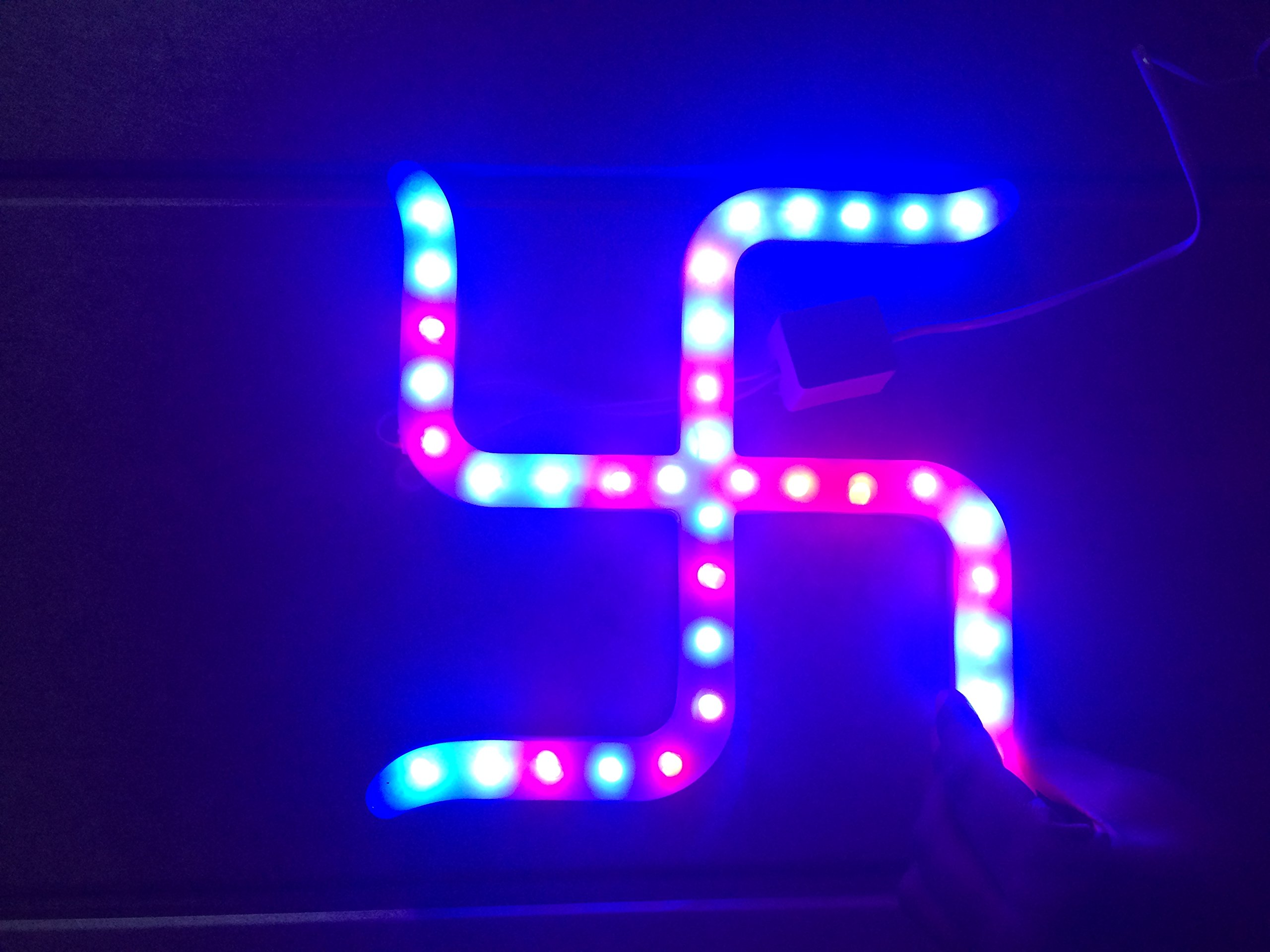Diwali Swastik Lights - 40 LED Multicolor -1
