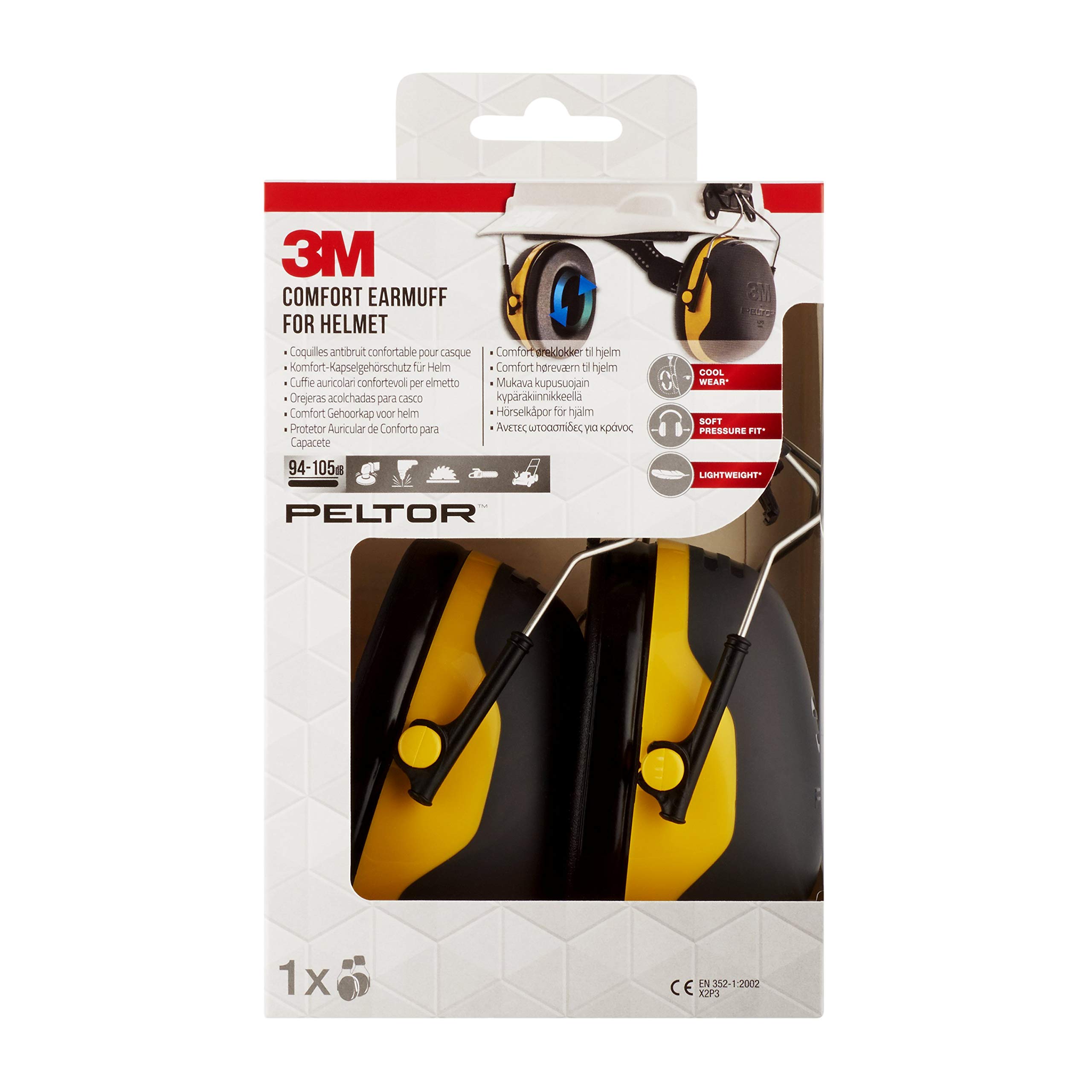 3M Peltor komfortowe nauszniki do kasku X2P3E (94 do 105 dB)