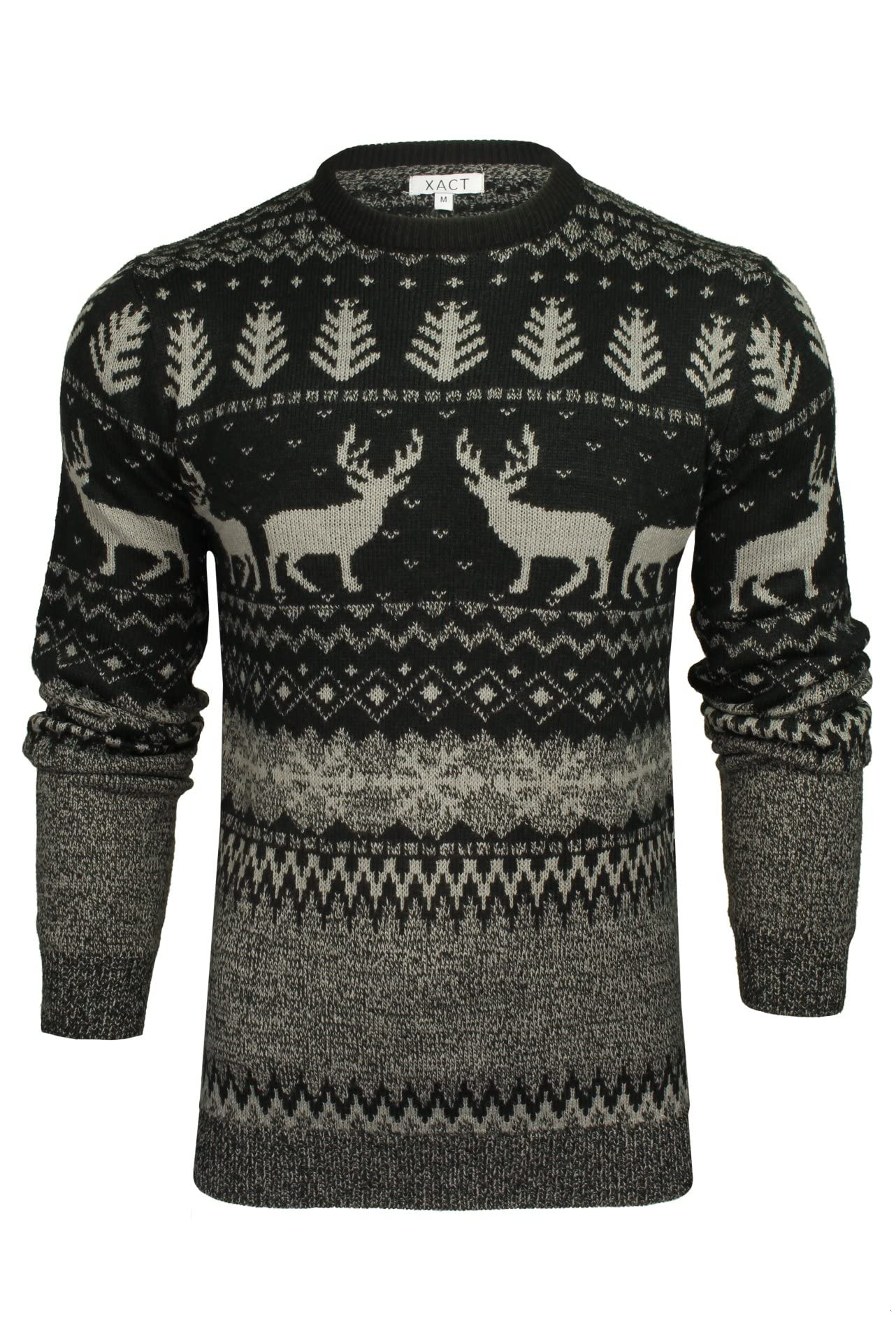 Xact Men's Nordic 'Reindeer' Xmas/Christmas Jumper Novelty Christmas