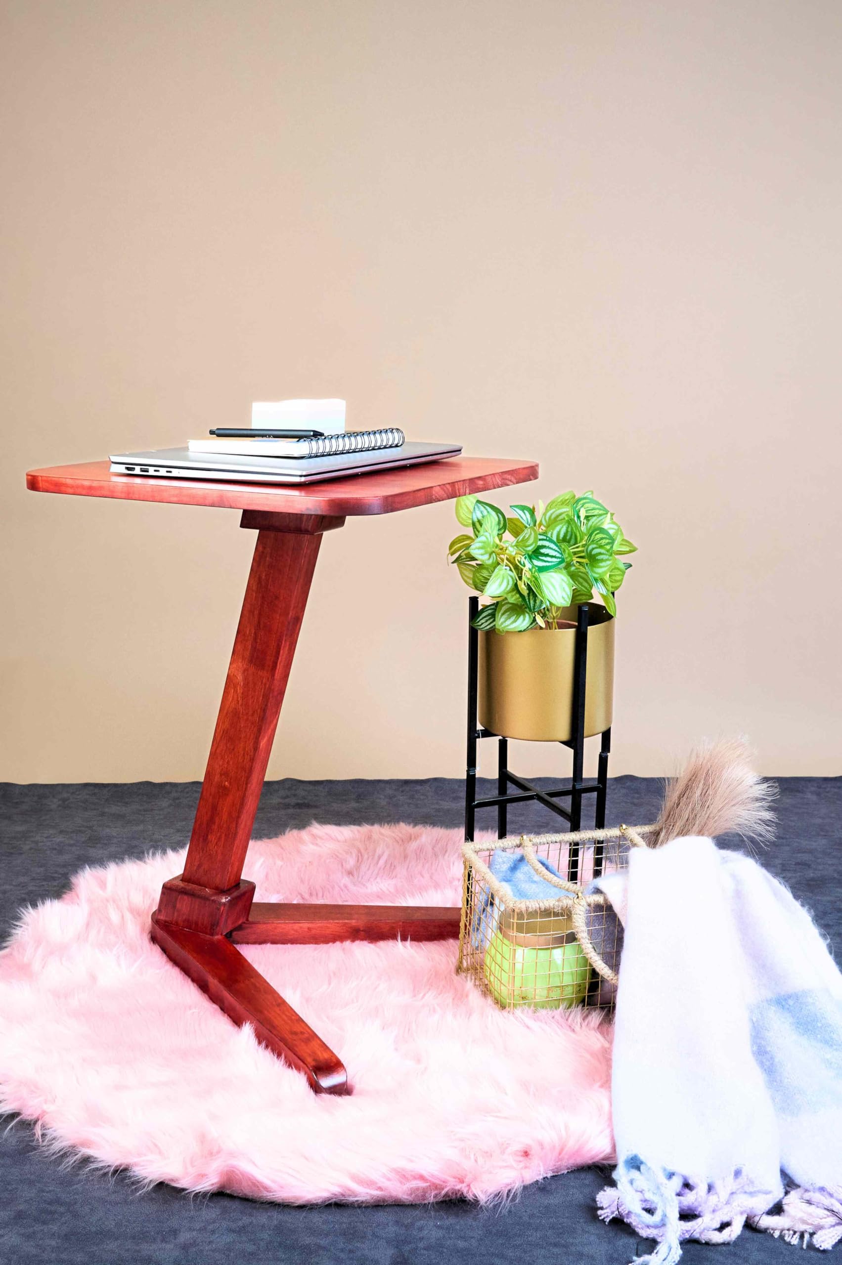 WOODTRENDZ End Table: Elevate Your Space with a Stylish Angled End Table/Side Table - Ideal for Living Rooms, Bedrooms, and More. Crafted from Solid Rubberwood for Durability. (B0CZ3WPFQW) Amazon Price History, Amazon Price Tracker