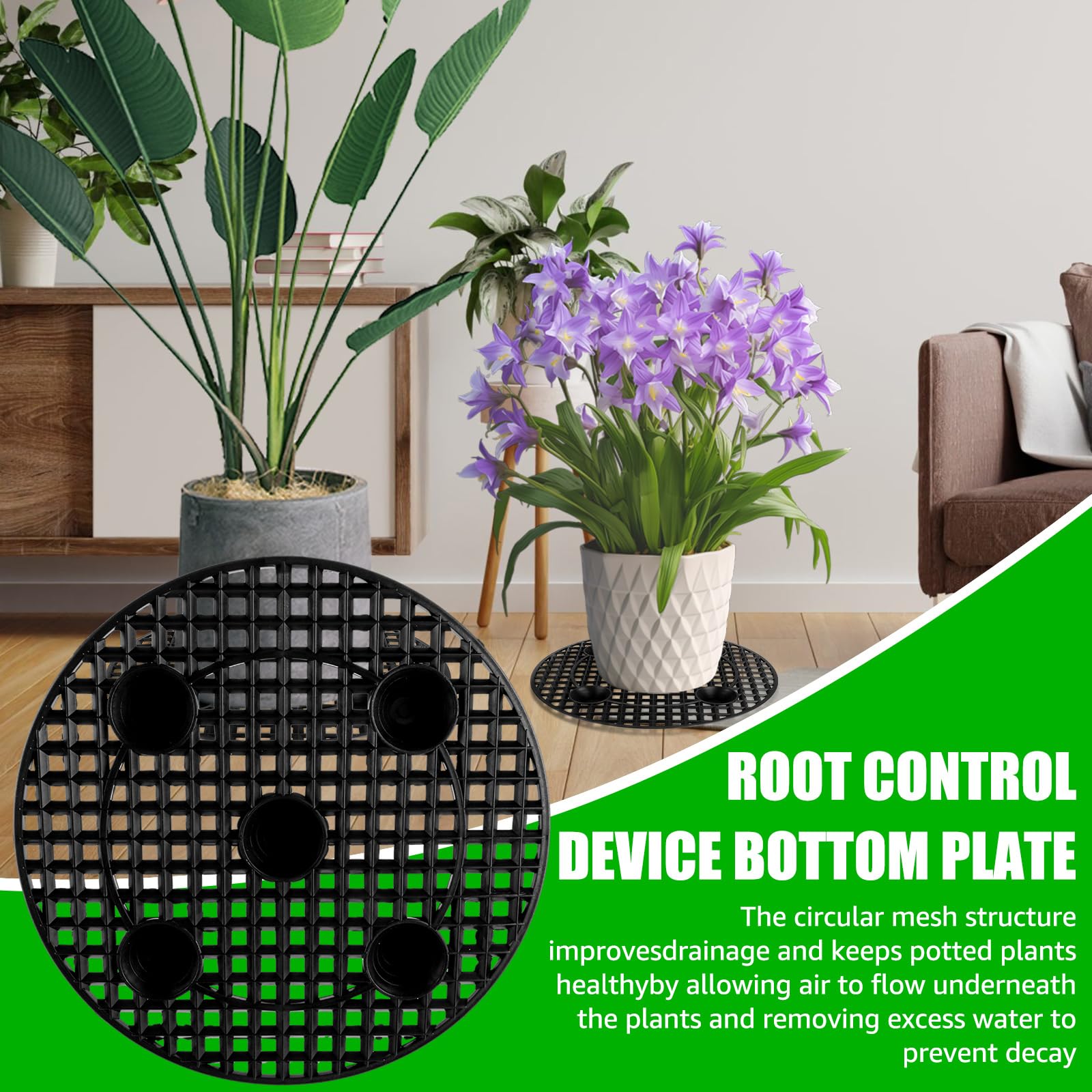 YAYODS Blumentopfgitter 12-tlg. - Drainagegitter Für Pflanzen (30 Cm)