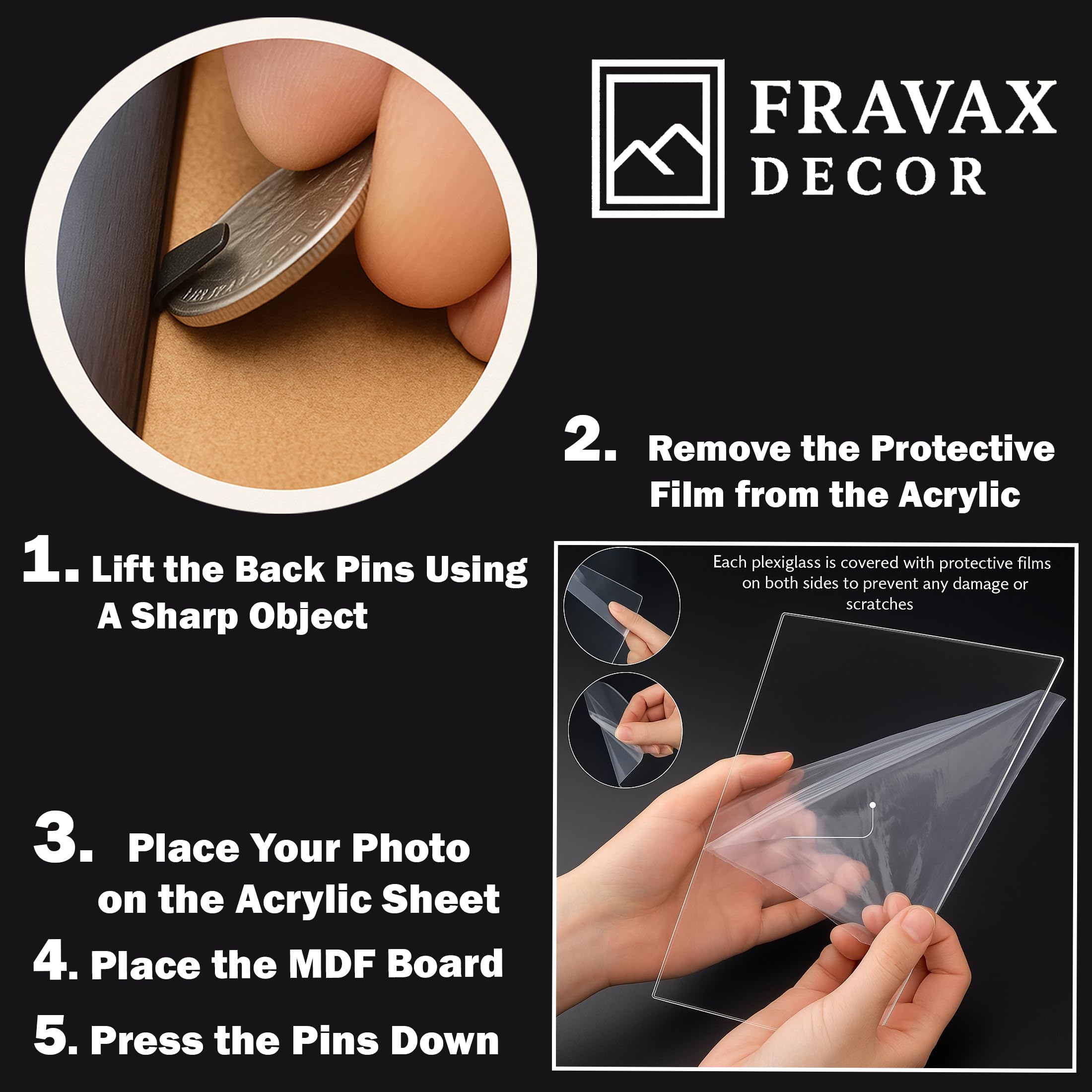 FRAVAX Decor A4 Certificate Frame Set of 10 | Dual Display Use – Wall & Tabletop | Vertical & Horizontal Orientation | Premium Natural Wood Finish | 0.5 mm Unbreakable Acrylic Front | For Certificates, Degrees, Awards & Photos 4