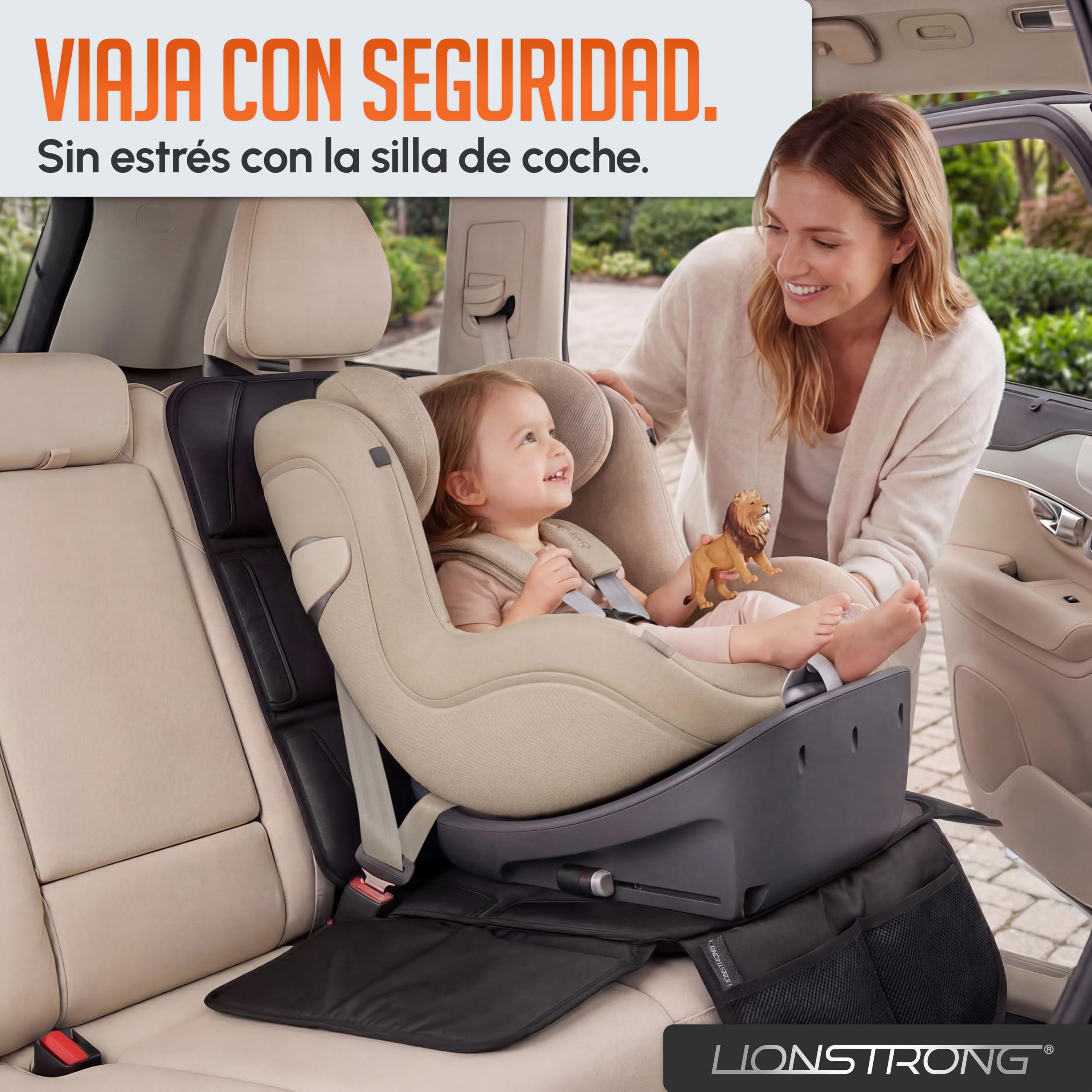 LIONSTRONG® Fundas para Sillas de Coche [Compatible ISOFIX] - Negro