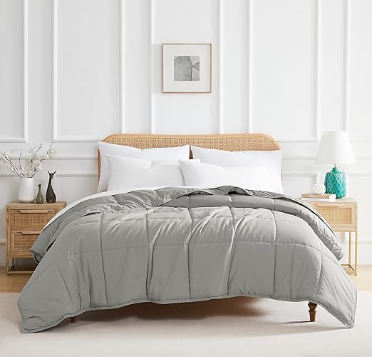Southshore Fine Living, Inc. Full Size Comforter Sets, Queen Size Bedding Comforters, Down-Alternative Grey Queen Comforter/Bedspread, Soft, Fluffy Comforters, Full Size Grey Bedding