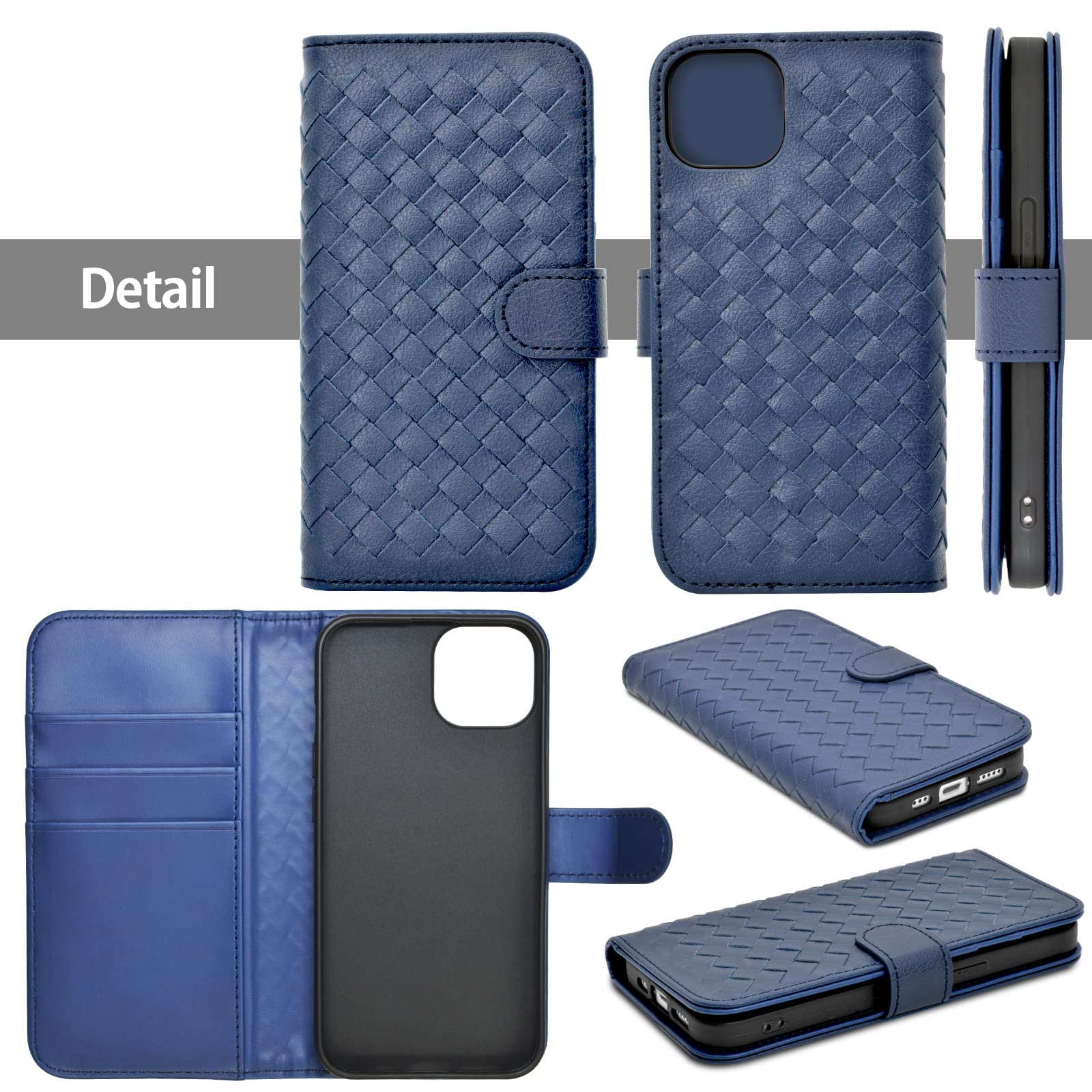 Amazon.co.jp: flora iPhone13 ケース 手帳型 編み込み 手帳型