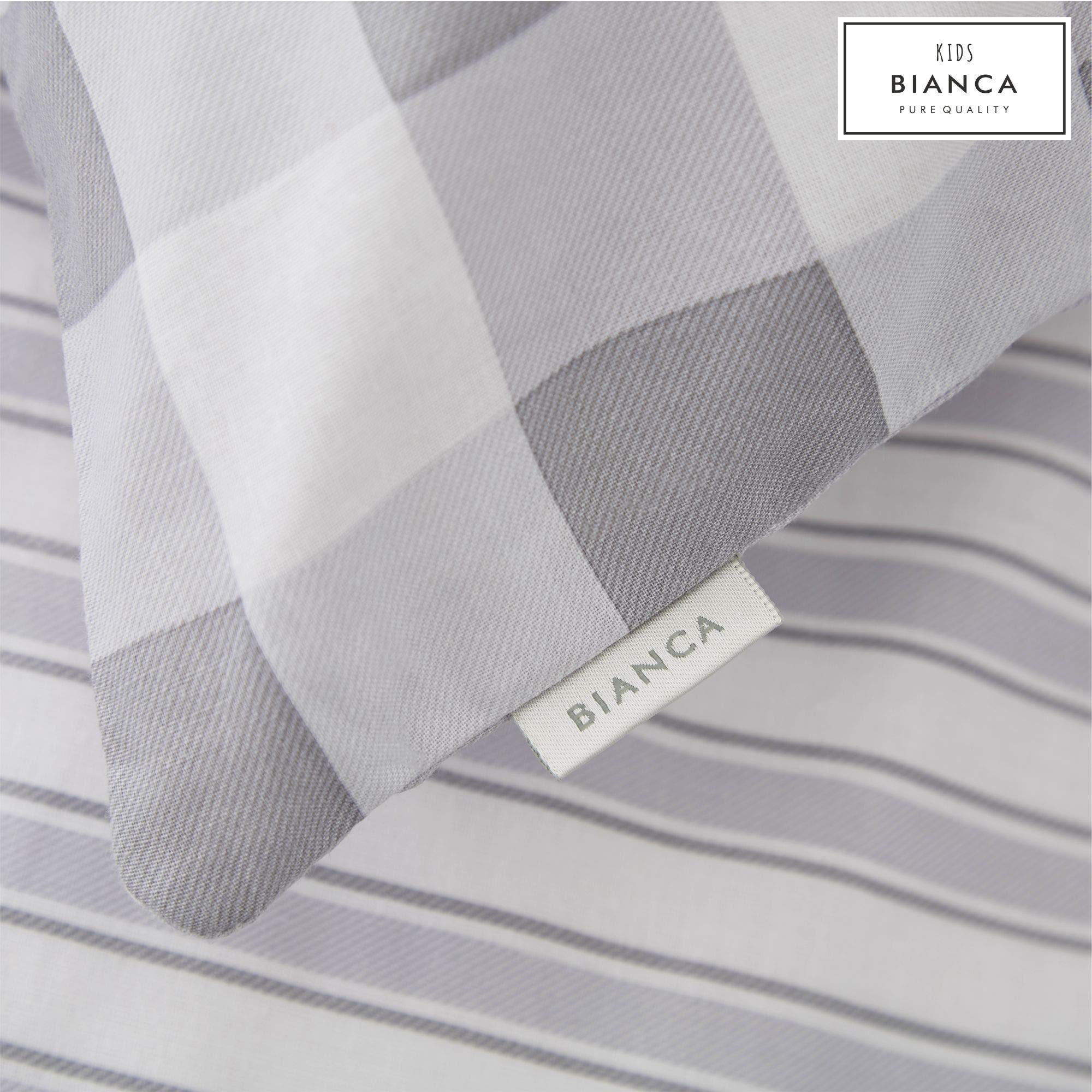 Copripiumino 140x200cm Bianco E Nero A Quadri | Set Letto 100% Cotone Con Federa 80x80cm