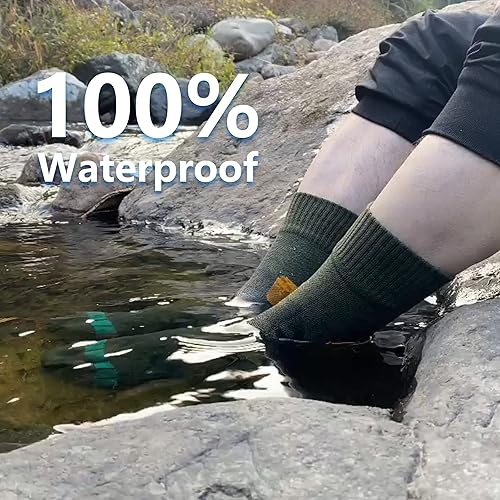 Miniatura 10 de waterproofing Calcetines impermeables para hombres y mujeres, calcetines de senderismo transpirables de media tripulación