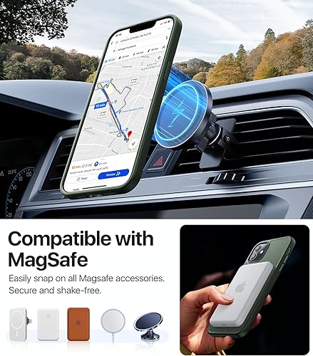 Miniatura 3 de Olialia Funda magnética fuerte para iPhone 11 compatible con MagSafe protección militar contra caídas agradable al tacto a prueba de golpes funda