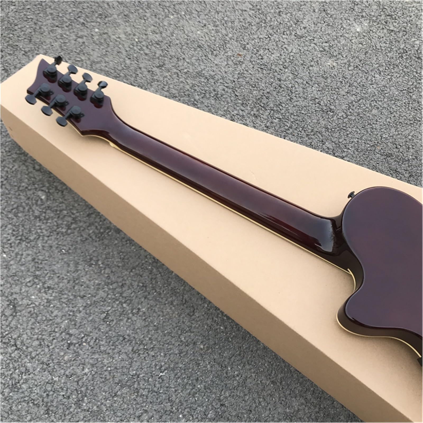 Zestaw startowy do gitary elektrycznej, 7 obrotów, oryginalny drewniany wzór tygrysa, otwór F, półpusty, profesjonalny, mały jazzowy gitara elektryczna