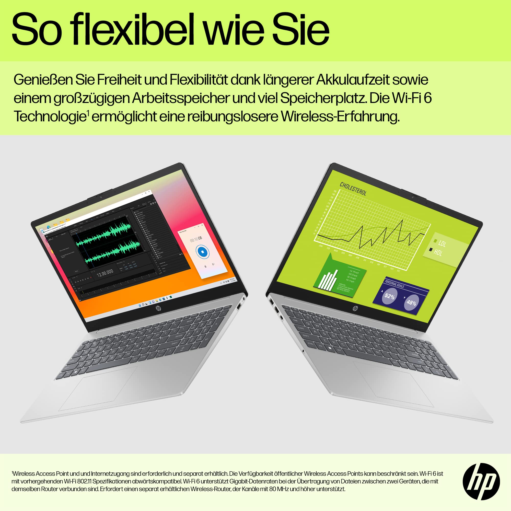 HP Laptop 15,6" FHD Intel N100 4 GB DDR4 RAM 128 GB UFS Intel UHD Graphics Windows 11 Home S-Modus Natural Silver