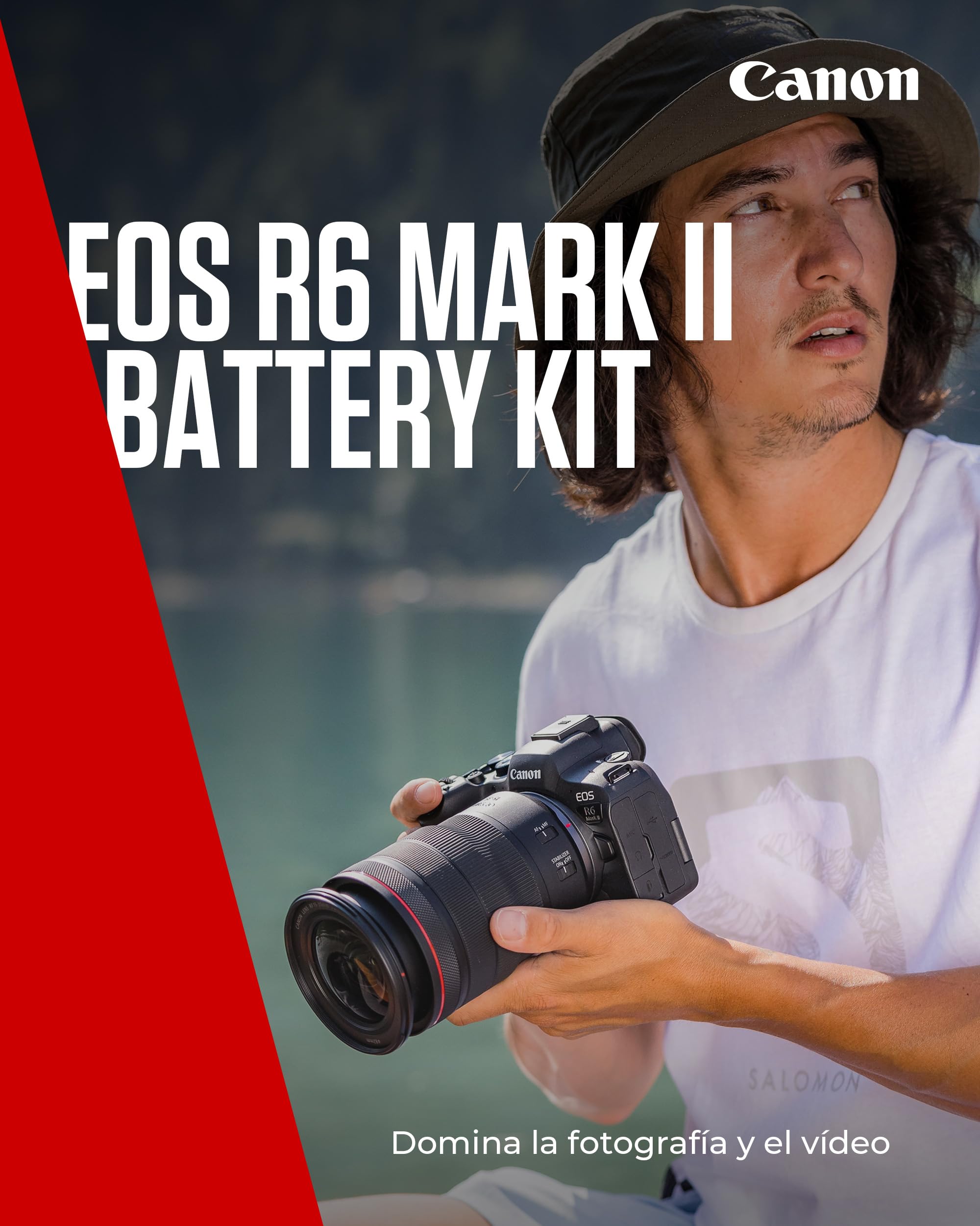 Canon EOS R6 Mark II Full Frame Mirrorless Body Solo + 2X Baterías (Kit de Batería Adicional) | 24,2 megapíxeles, 4K 60p, IS de hasta 8 Pasos y Enfoque automático Dual Pixel CMOS Auto Focus II