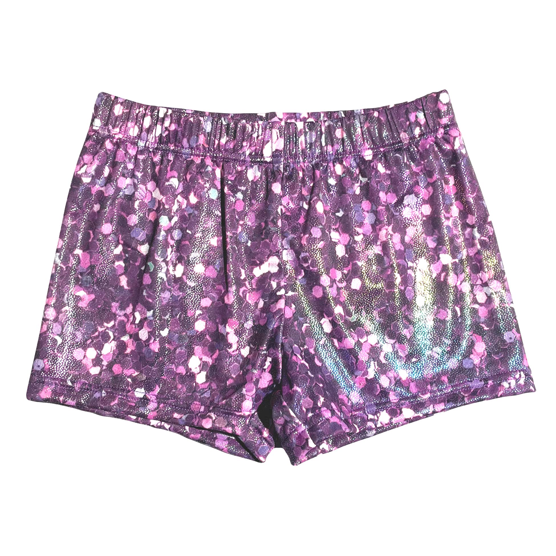 QoozZ Little Big Girls' Sparkle Yoga Dance Tumbling Athletic Gymnastics Short