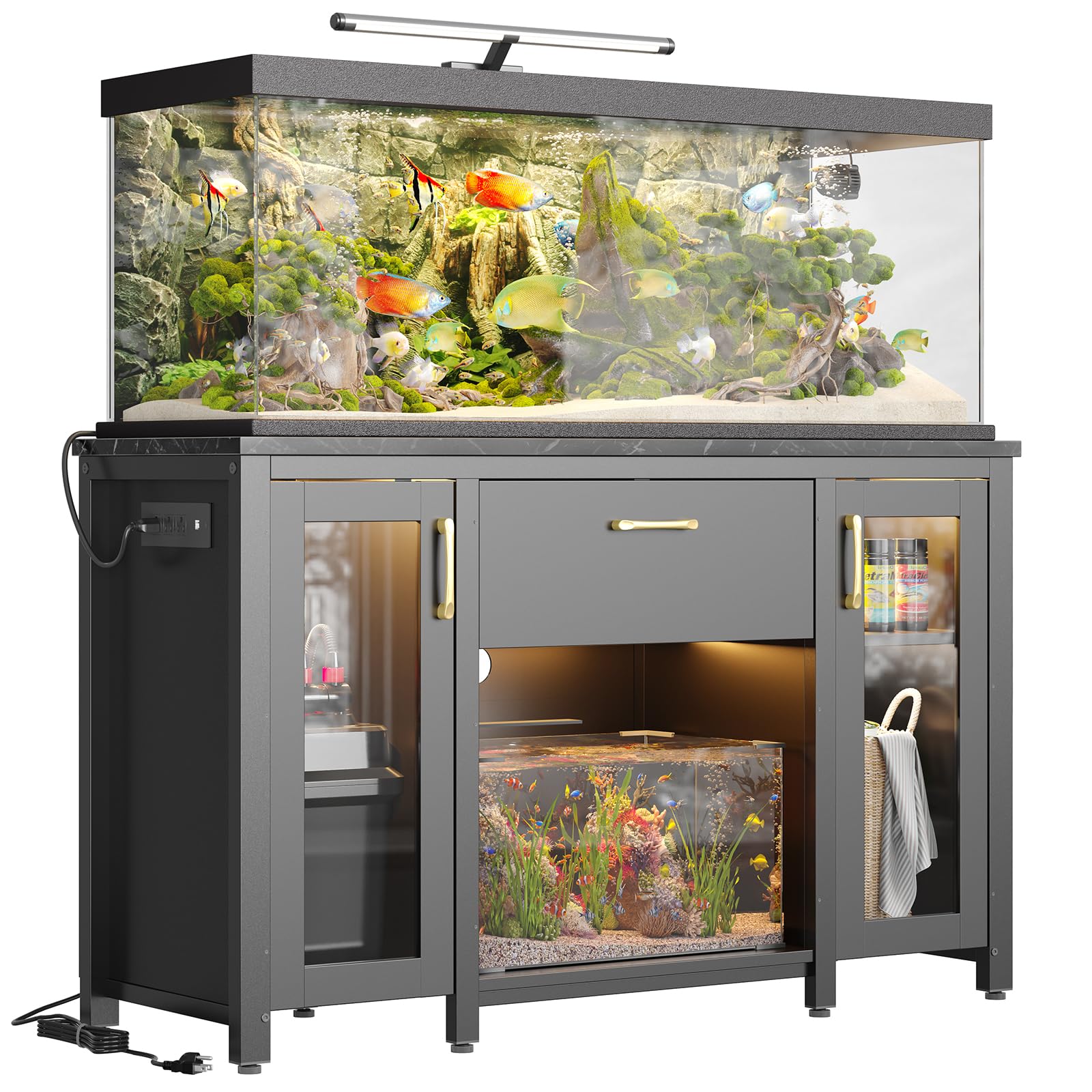 Bestier 55-75 Gallon Fish Tank Stand with Storage Cabinet