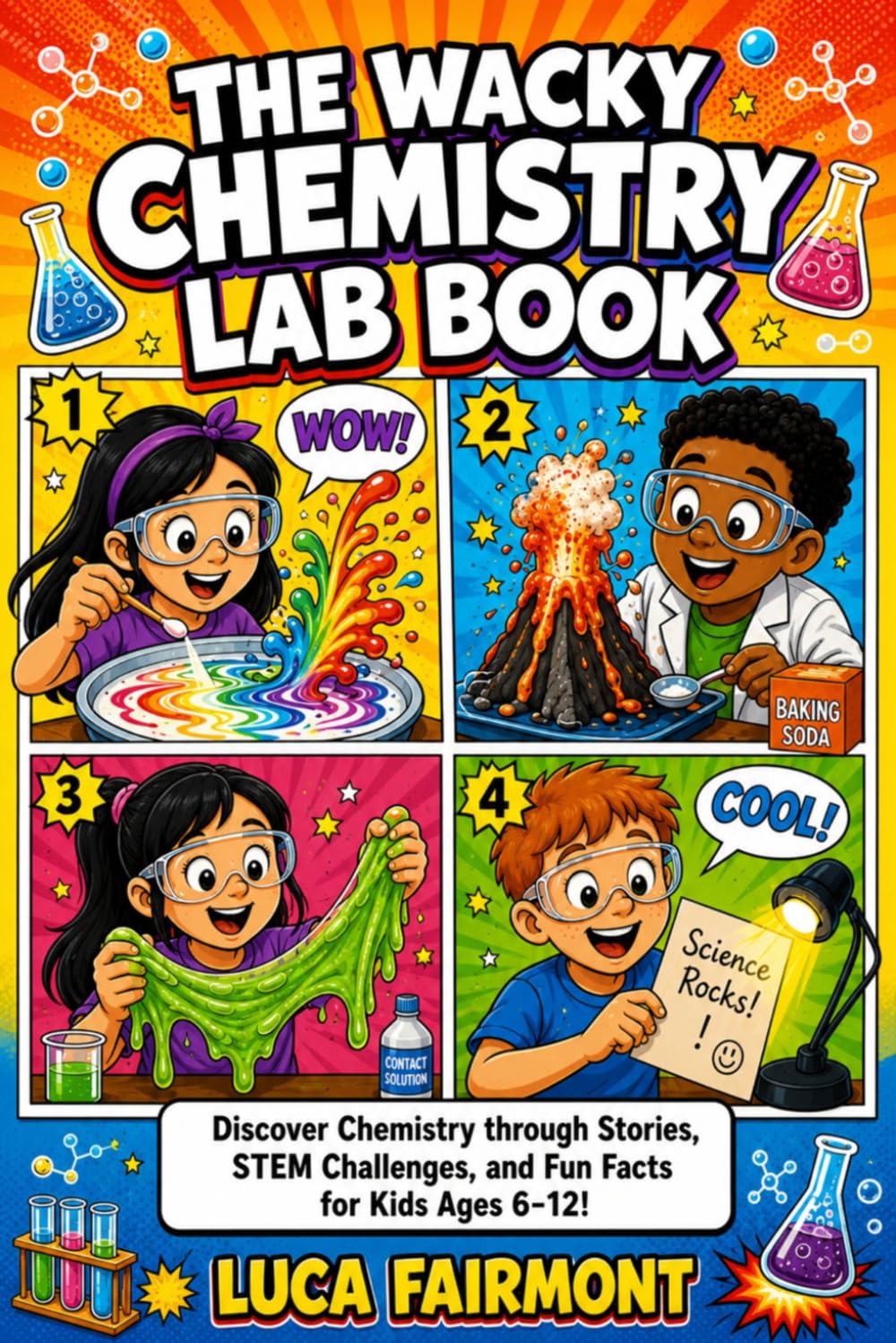 the wacky chemistry lab book: Discover the Magic of Chemistry Through Exciting Stories, Interactive Activities, Amazing Science Facts, and STEM Challenges for Kids Ages 6-12