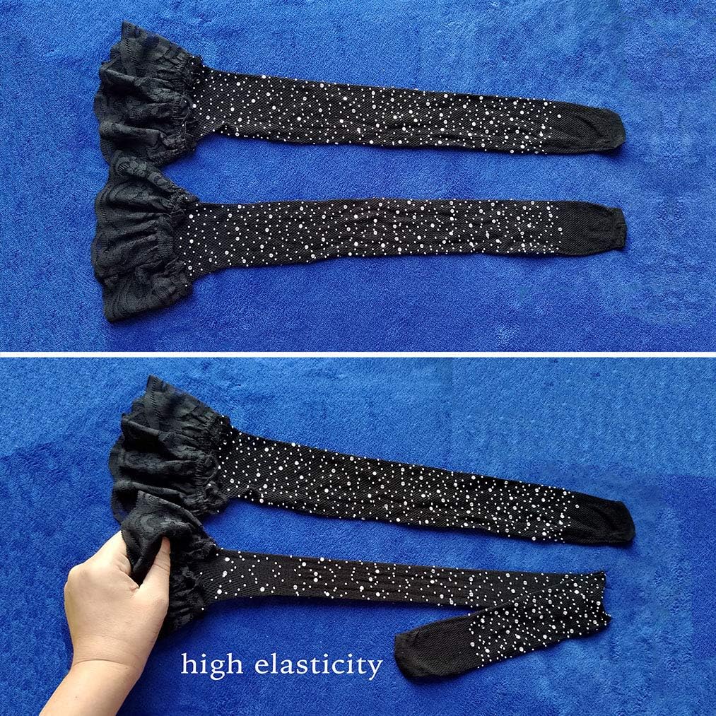 Buy AROOMVE Thigh High Stockings Sexy Sparkle Rhinestone Stay