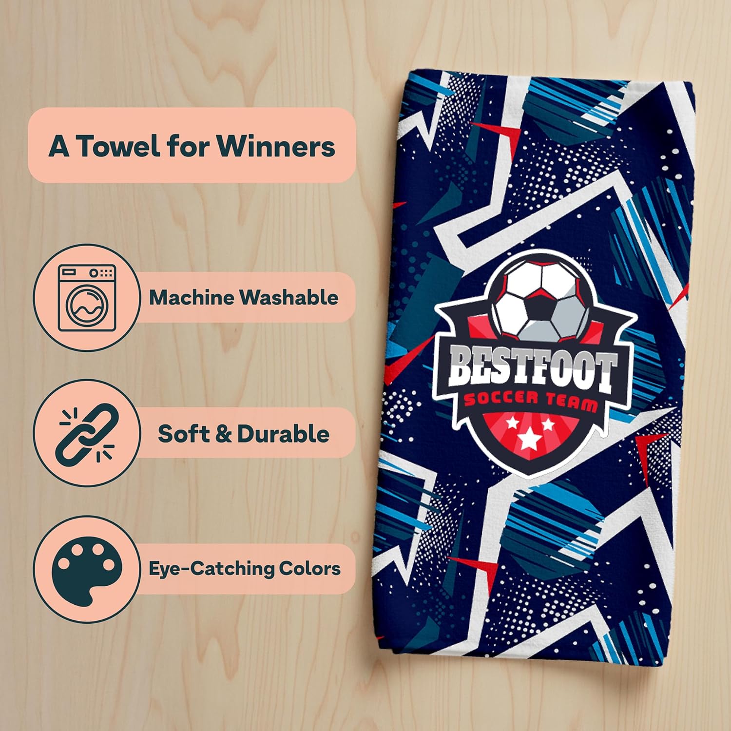 Custom Rally Towels - Made in USA, Ships Next Day - Personalized with Logos, Names & Custom Designs - Perfect for Sports Teams, Golf Towels, Marathons, Weddings & Events (Microfiber, 25 - Pack)