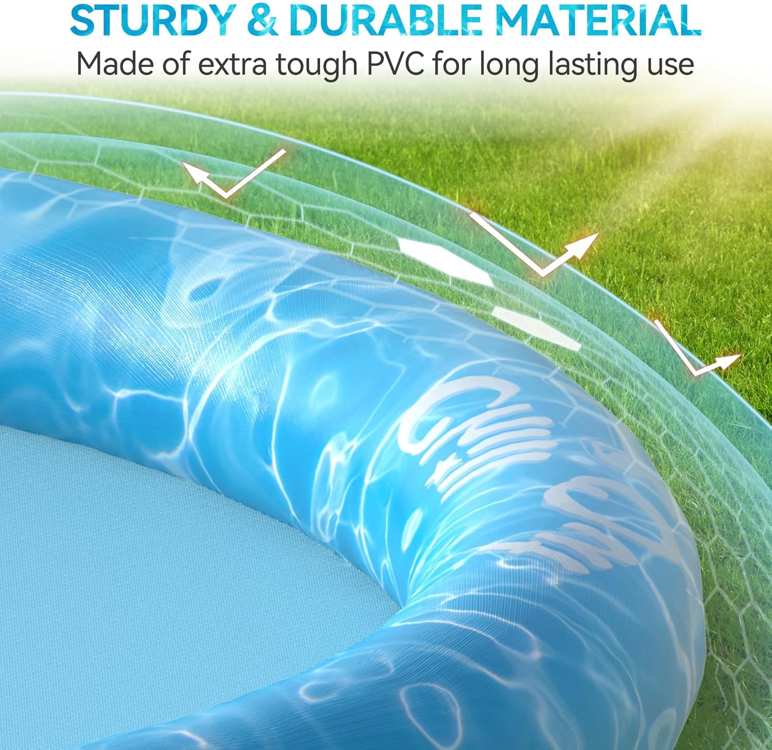 ALL FOR PAWS XL Splash Pad for Large Dogs, 59-inch Summer Splash Water Toy, Anti-Slip Thickened PVC Sprinkler Mat, Outdoor Cooling Play Pad