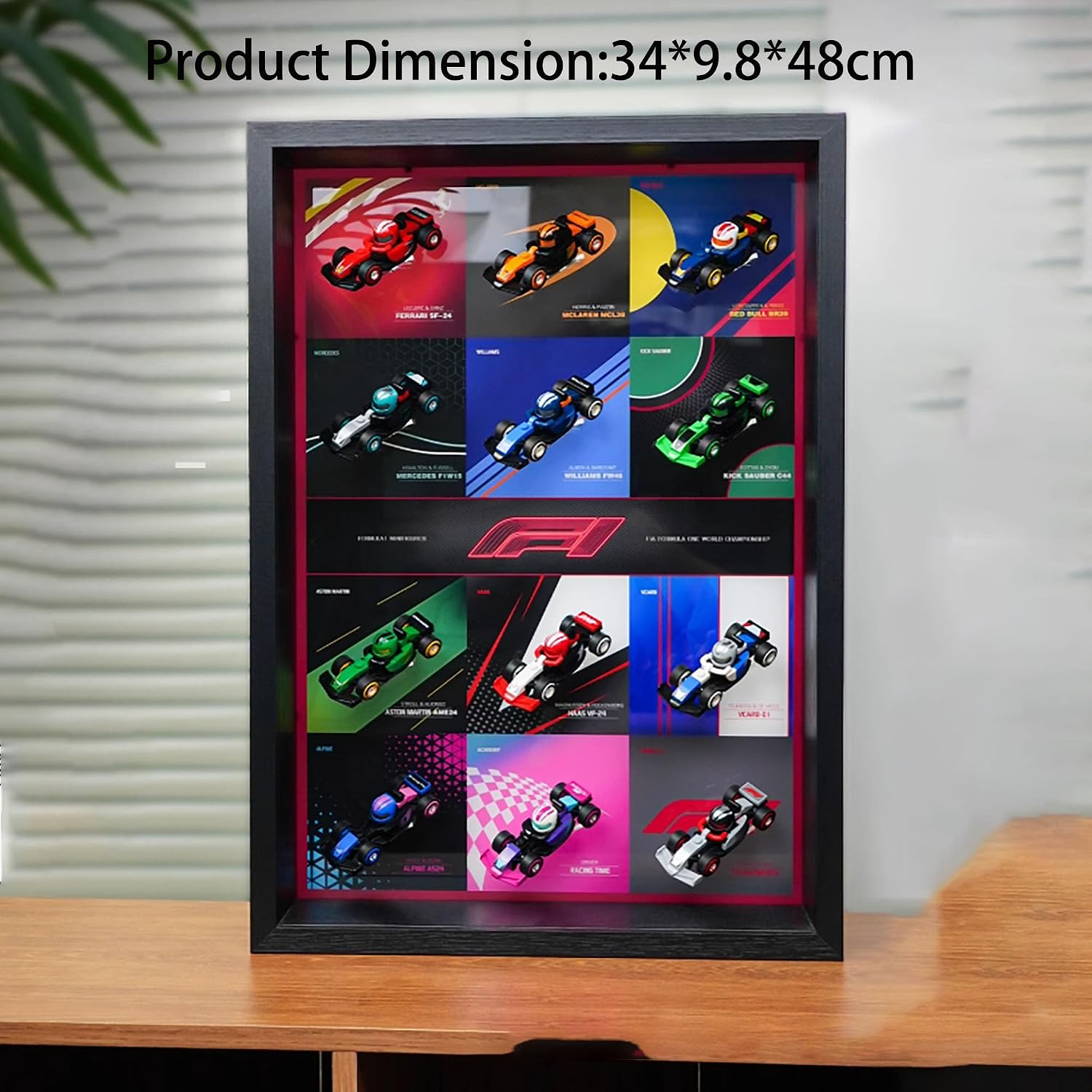 Acrylic Display Case for Lego 71049 Lottery F1 Racing Car Model, 3mm Dustproof Display Box, Display Case Compatible with Lego 71049 (Model Not Included) (Photo Frame E)